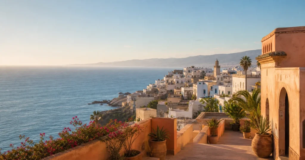 Vue côtière au Maroc pour illustrer un voyage avec un budget maîtrisé