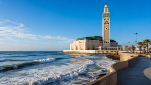 Mosquée Hassan II de Casablanca au bord de l’océan