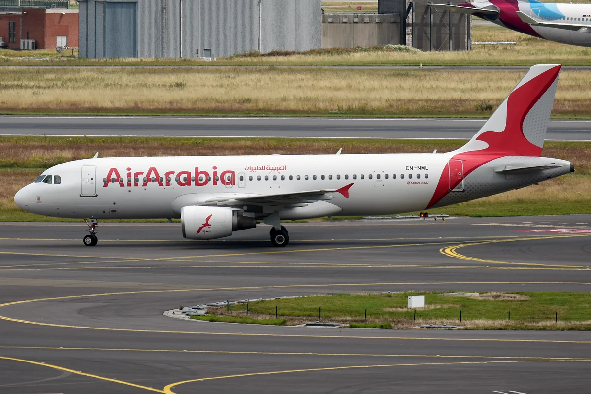 Avion Air Arabia Maroc utilisé pour illustrer les vols pas chers au Maroc